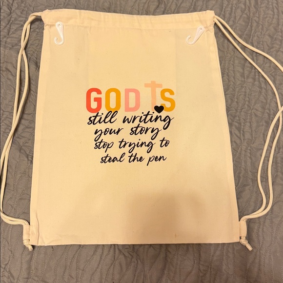 Other - Inspirational Drawstring Backpack